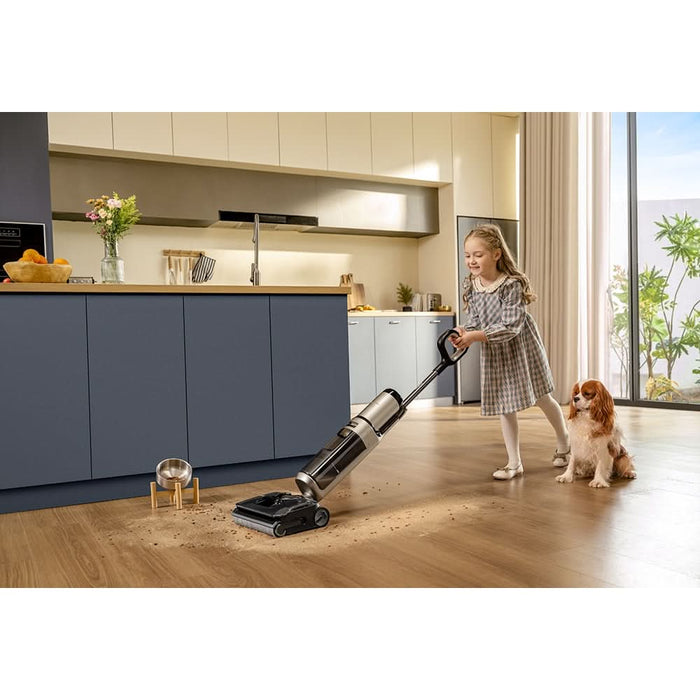 Aspirator vertical cu spalare TINECO Floor One S5 Stretch FW690100PL, 0.72l, 21.6V, autonomie max 50 min, auriu-negru WALTI