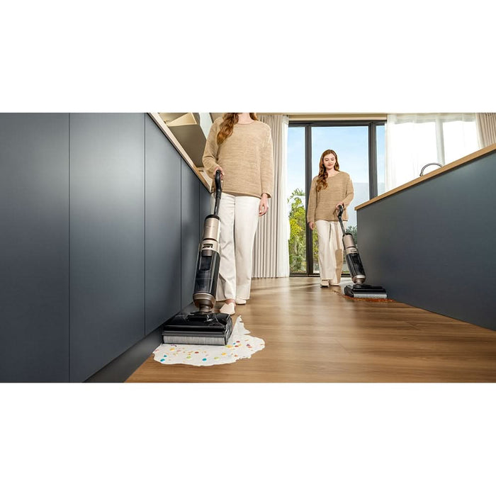 Aspirator vertical cu spalare TINECO Floor One S5 Stretch FW690100PL, 0.72l, 21.6V, autonomie max 50 min, auriu-negru WALTI