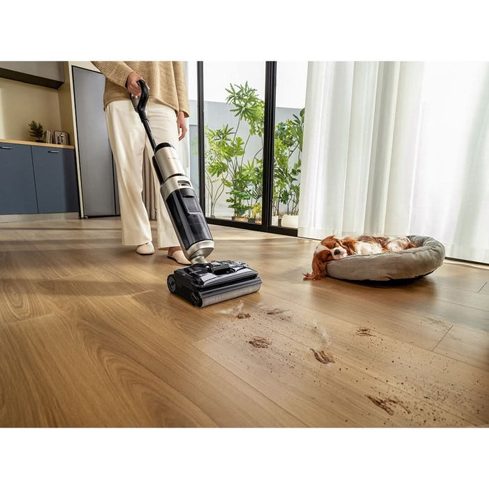 Aspirator vertical cu spalare TINECO Floor One S5 Stretch FW690100PL, 0.72l, 21.6V, autonomie max 50 min, auriu-negru WALTI