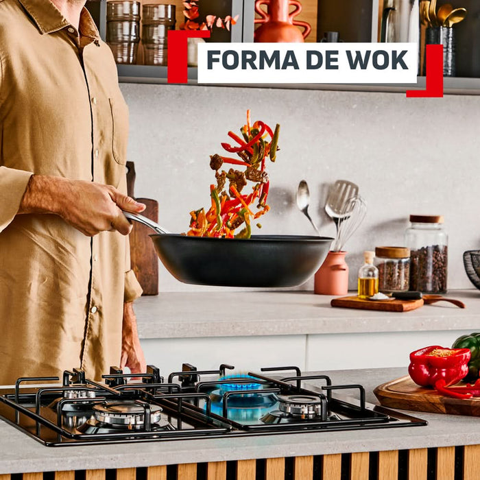 Tigaie wok TEFAL Excellence+ G3301902, 28 cm, aluminiu, negru WALTI