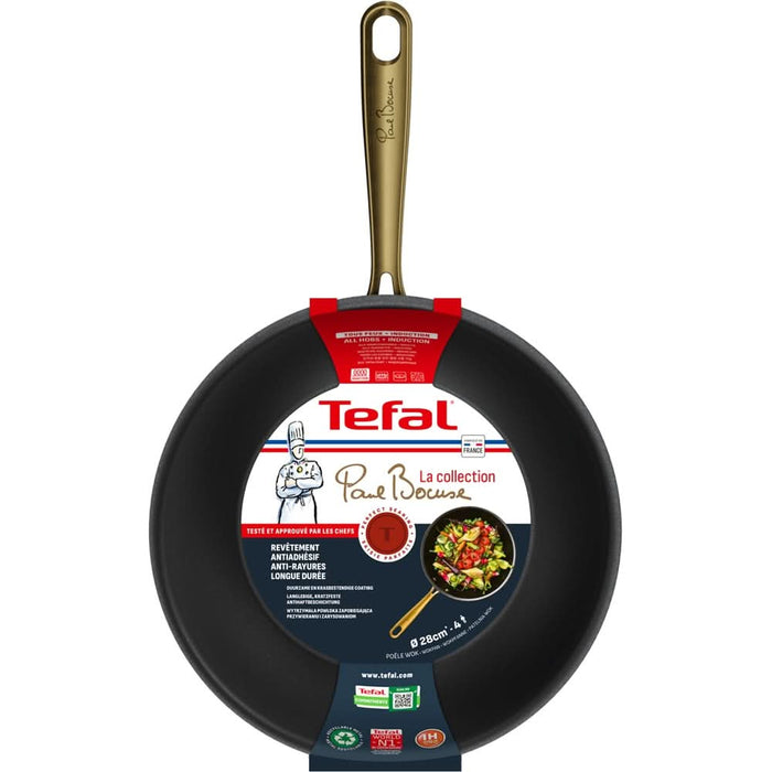 Tigaie Wok TEFAL Bocuse G3371902, aluminiu, 28cm, gri WALTI