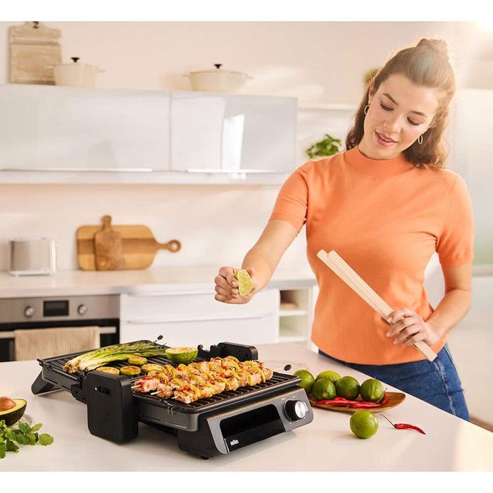 Gratar electric BRAUN MultiGrill 5 CG5033, 2000W, argintiu inchis-negru WALTI