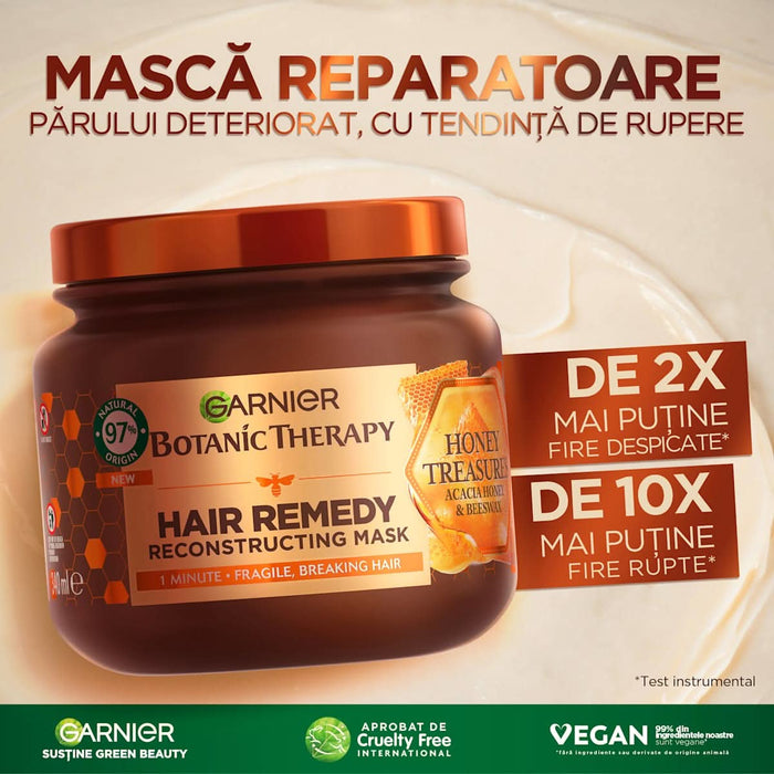 GARNIER BOTANIC THERAPY Mască de păr Hair Remedy cu miere & ceara de albine, 340 ml WALTI