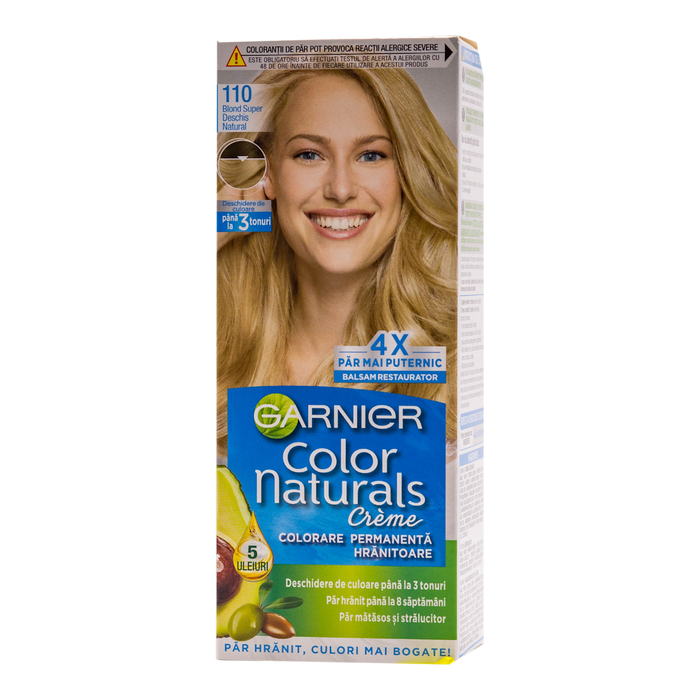 GARNIER Color naturals Vopsea de păr permanentă 110 blond, 1 buc WALTI