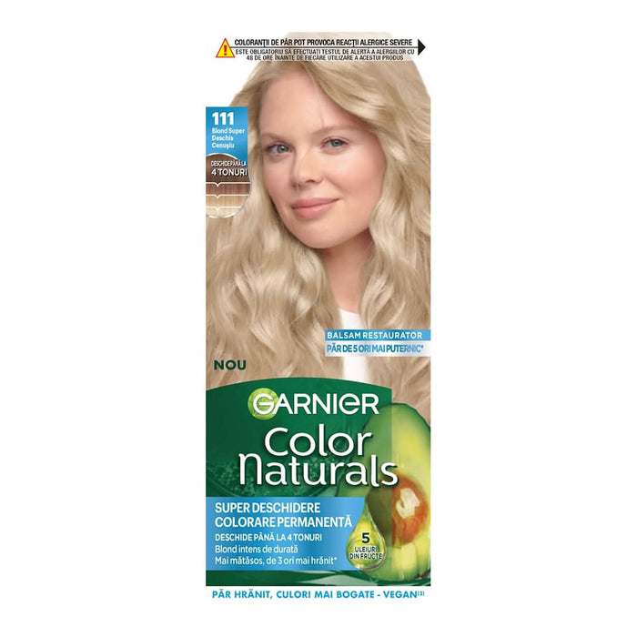 GARNIER Color naturals Vopsea de păr permanentă 111 blond deschis cenuşiu, 1 buc WALTI