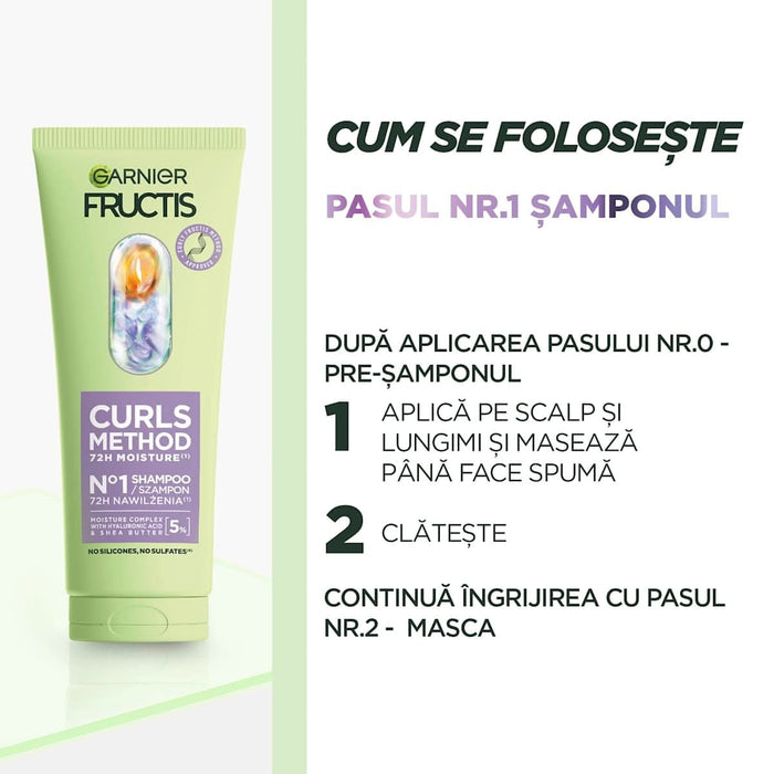 GARNIER FRUCTIS Șampon rehidratant pentru părul creț, 200 ml WALTI