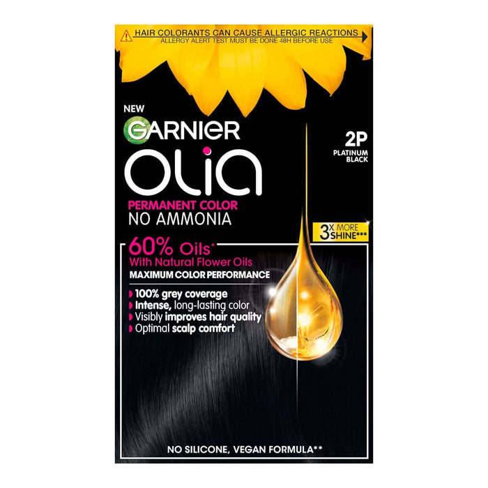 GARNIER olia Vopsea permanentă 2P Platinum Black, 174 ml WALTI