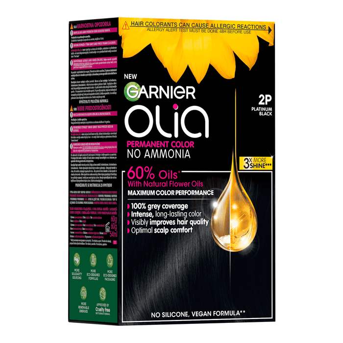GARNIER olia Vopsea permanentă 2P Platinum Black, 174 ml WALTI