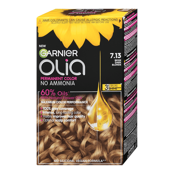 GARNIER olia Vopsea permanentă 7.13 Beige Dark Blonde, 174 ml WALTI