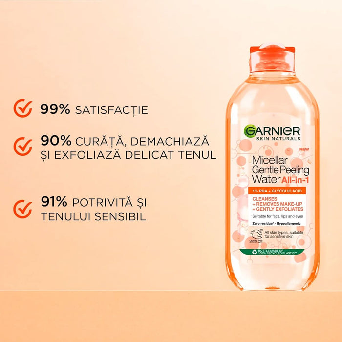 GARNIER SKIN NATURALS Apă micelară cu efect exfoliant delicat, 400 ml WALTI