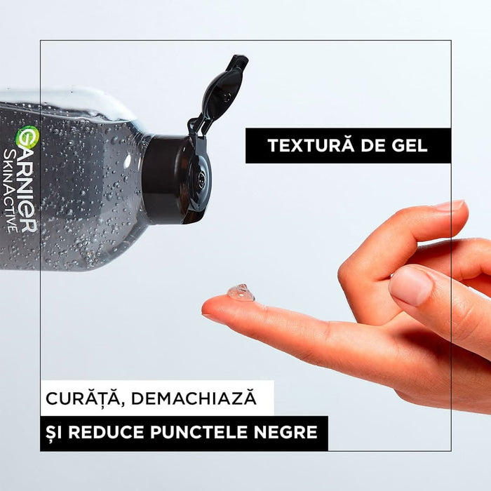 GARNIER SKIN NATURALS Apă micelară cu textură de gel îmbogățită acid salicilic și cărbune activ, 400 ml WALTI
