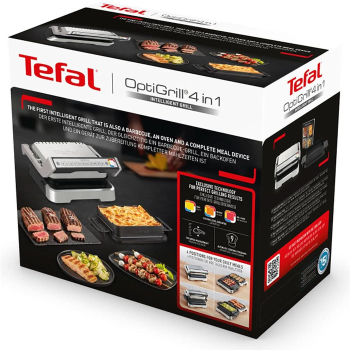 Gratar electric TEFAL OptiGrill 4in1 GC774D30, 2100W, 9 programe automate, argintiu-negru WALTI