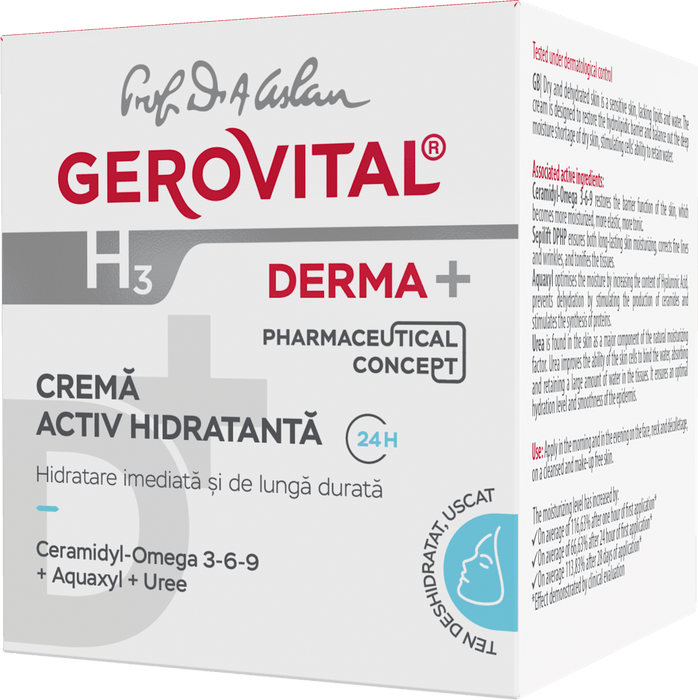 GEROVITAL Cremă activ Hidratantă 24H pentru față, 50 ml WALTI