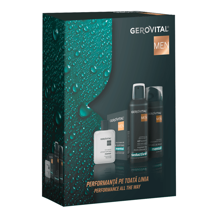 GEROVITAL Set cadou spumă ras + loțiune + deo, 1 buc WALTI