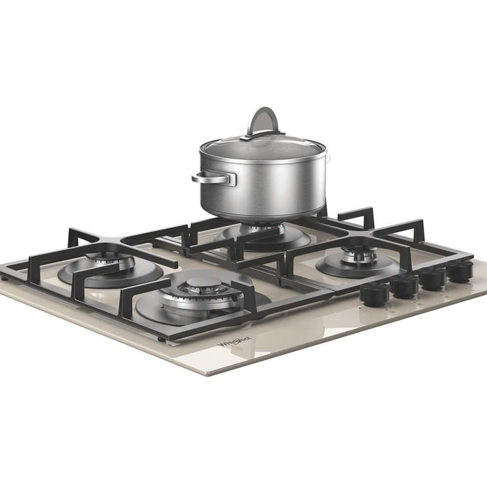 Plita incorporabila WHIRLPOOL GOFL 629/SH EE, Gaz, 4 arzatoare, Wok, silver dawn - WALTI WALTI