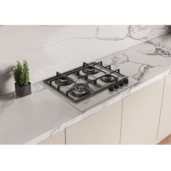 Plita incorporabila WHIRLPOOL GOFL 629/SH EE, Gaz, 4 arzatoare, Wok, silver dawn - WALTI WALTI