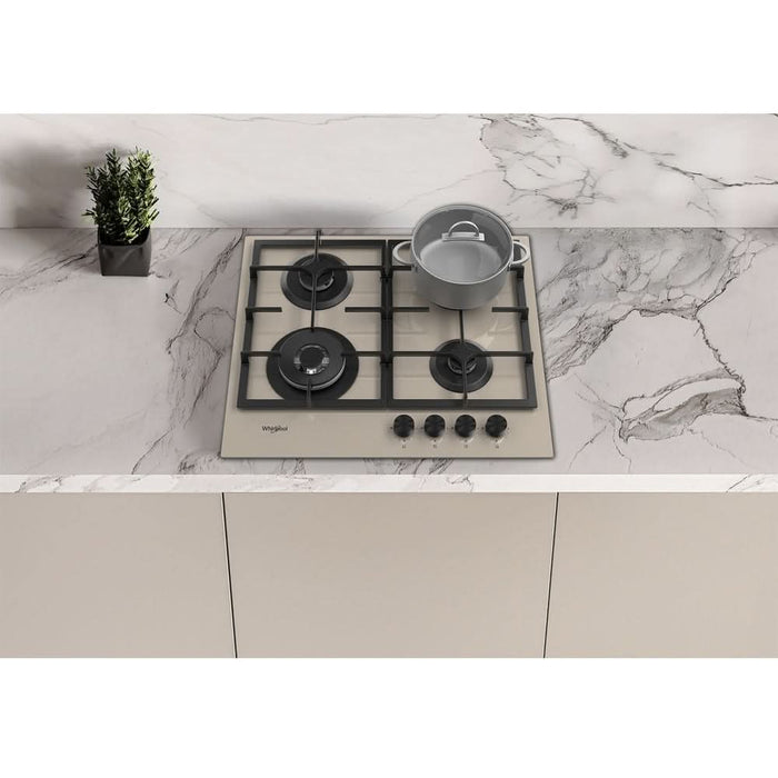 Plita incorporabila WHIRLPOOL GOFL 629/SH EE, Gaz, 4 arzatoare, Wok, silver dawn - WALTI WALTI