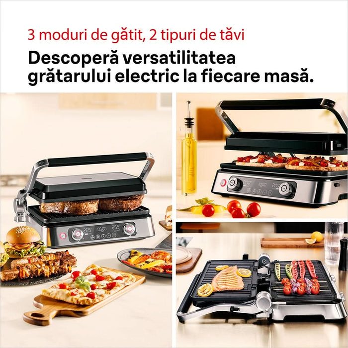 Gratar electric BRAUN MultiGrill 9 Pro CG9140, 2200W, argintiu-negru WALTI