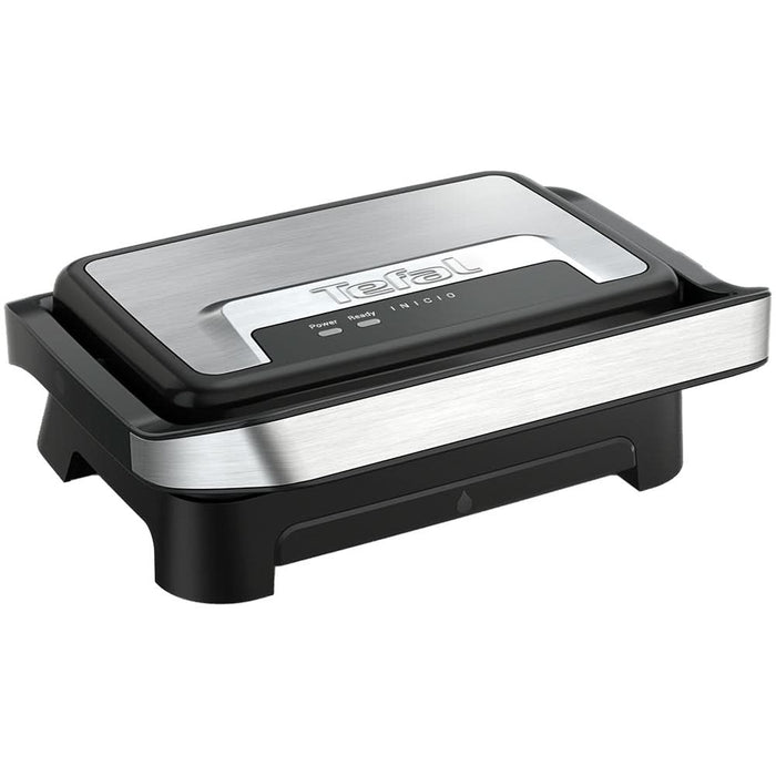 Gratar electric TEFAL Inicio Compact GC270D10, 1000W, functie Panini, argintiu-negru WALTI