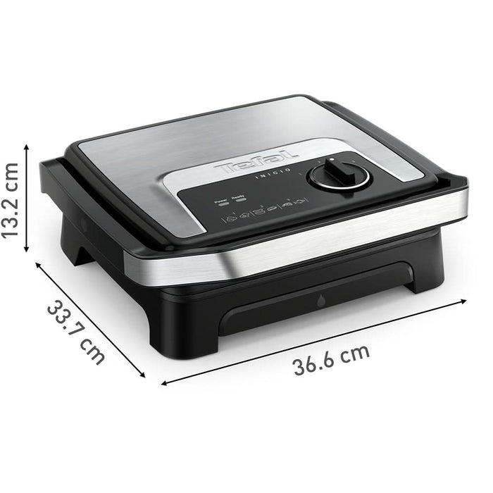 Gratar electric TEFAL Inicio Adjust GC272D10, 2180W, functie Panini, argintiu-negru WALTI
