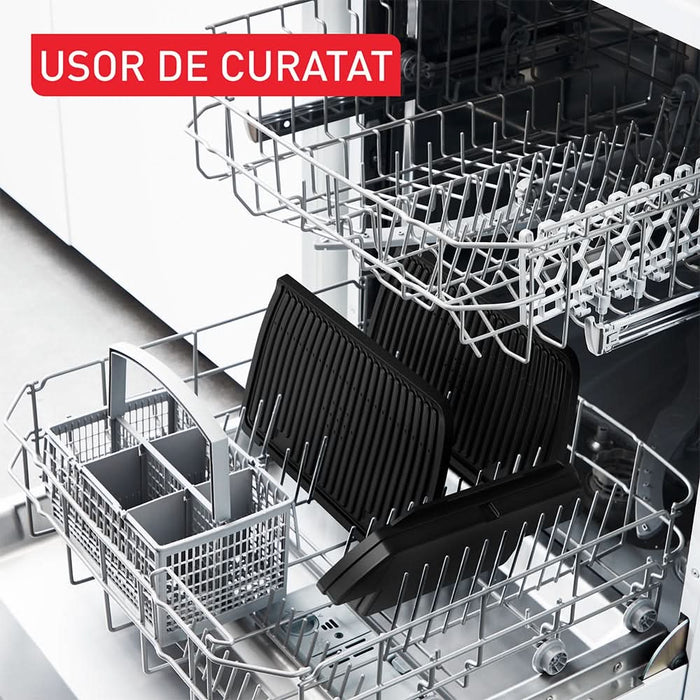 Gratar electric TEFAL OptiGrill+ GC718D10, 2000W, 6 programe automate, argintiu-negru WALTI