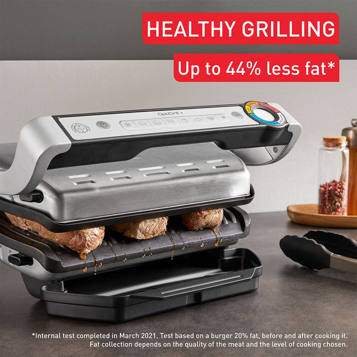 Gratar electric TEFAL OptiGrill+ GC718D10, 2000W, 6 programe automate, argintiu-negru WALTI