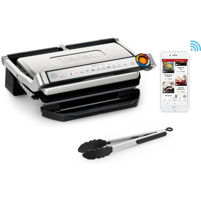 Gratar electric TEFAL OptiGrill+ XL GC728D10, 2000W, 9 programe automate, argintiu-negru WALTI