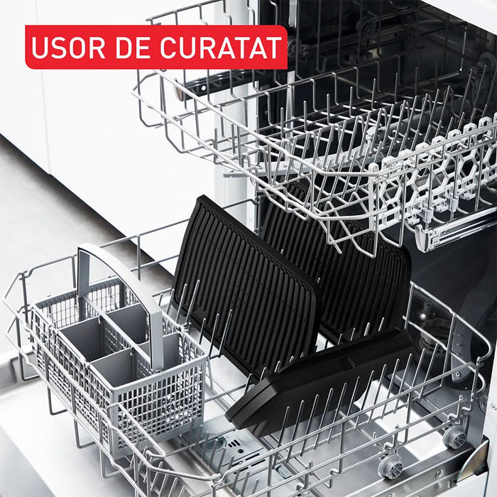 Gratar electric TEFAL OptiGrill+ XL GC728D10, 2000W, 9 programe automate, argintiu-negru WALTI