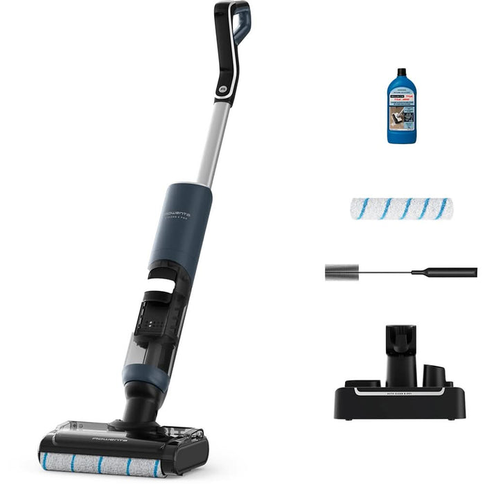 Aspirator vertical cu spalare ROWENTA X-Clean 5 Pro GZ5436E0, 0.65l, 28.8V, autonomie max 50 min, albastru-argintiu WALTI