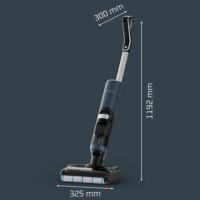 Aspirator vertical cu spalare ROWENTA X-Clean 5 Pro GZ5436E0, 0.65l, 28.8V, autonomie max 50 min, albastru-argintiu WALTI