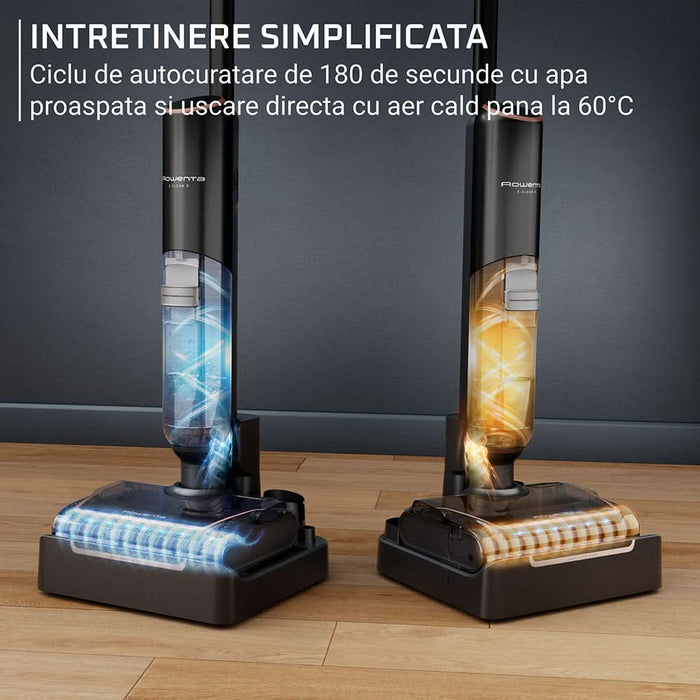 Aspirator vertical cu spalare ROWENTA X-Clean 7 GZ5736E0, 0.5l, 29.6V, autonomie max 50 min, negru - WALTI WALTI