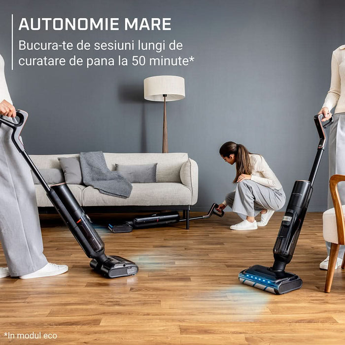 Aspirator vertical cu spalare ROWENTA X-Clean 7 GZ5736E0, 0.5l, 29.6V, autonomie max 50 min, negru - WALTI WALTI