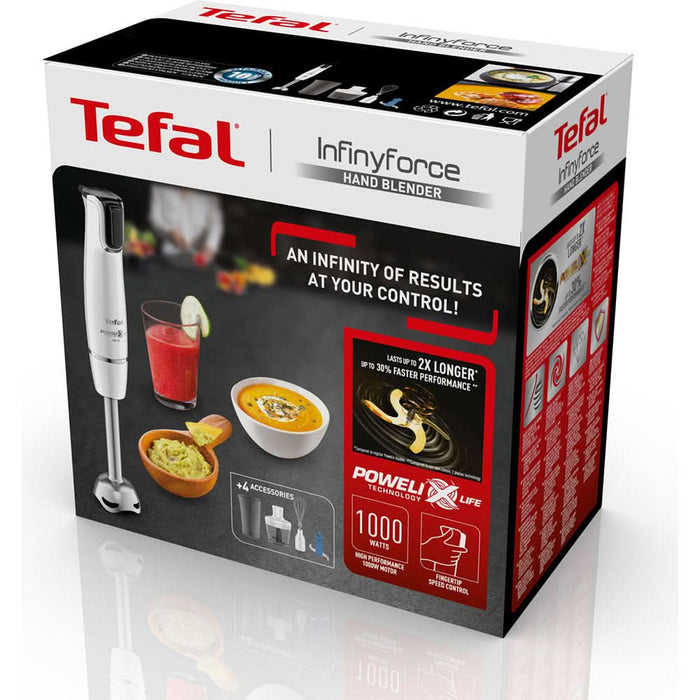 Mixer vertical TEFAL InfinyForce HB944138, 0.8l, 1000W, 20 trepte viteza, alb WALTI