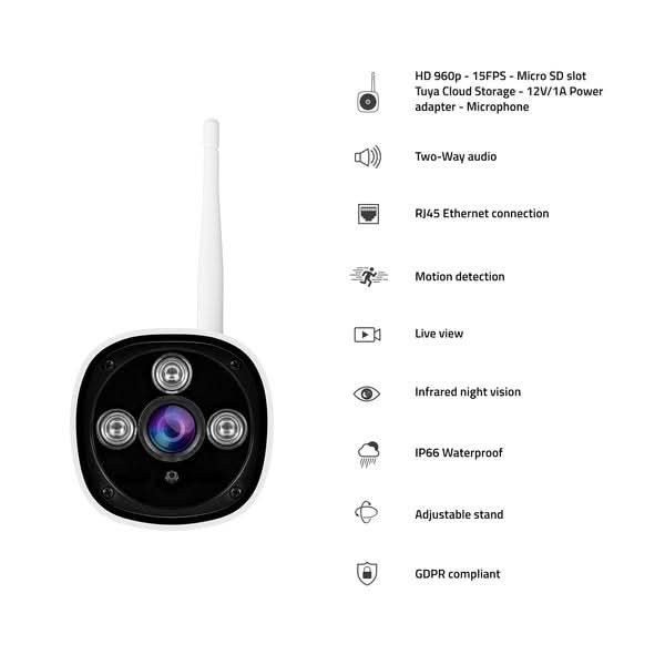 Hombli Pro Smart Outdoor Camera White WALTI