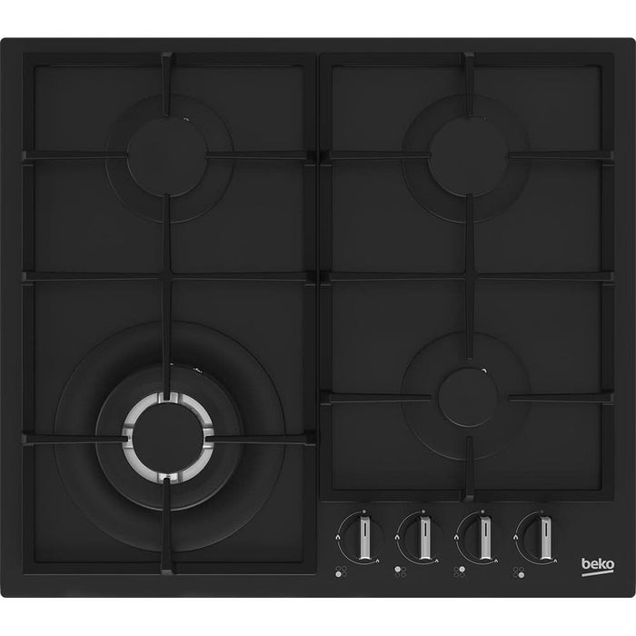 Plita incorporabila BEKO HBIAG64225SB, Gaz, 4 arzatoare, Wok, negru WALTI