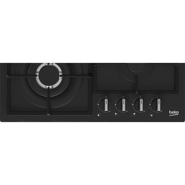 Plita incorporabila BEKO HBIAG64225SB, Gaz, 4 arzatoare, Wok, negru WALTI