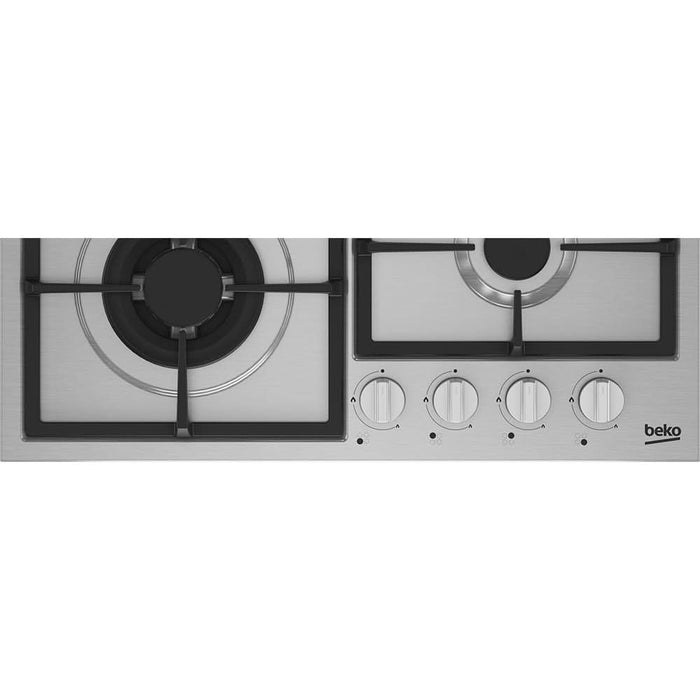 Plita incorporabila BEKO HBIAG64225SX, Gaz, 4 arzatoare, Wok, inox WALTI