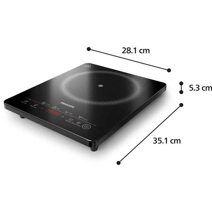 Plita cu inductie PHILIPS Seria 3000 HD5830/90, 1 arzator, 2000W, negru WALTI