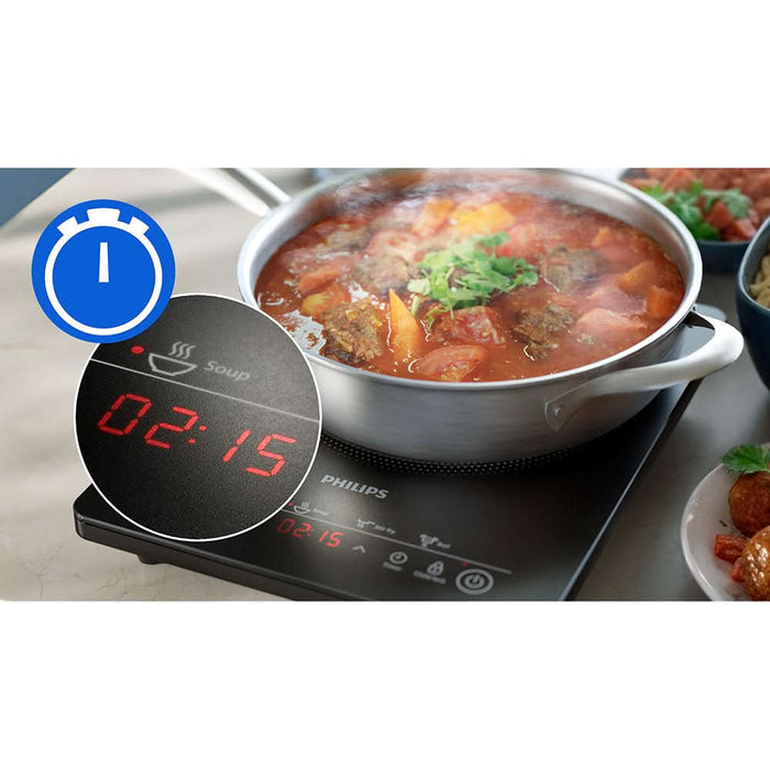 Plita cu inductie PHILIPS Seria 3000 HD5830/90, 1 arzator, 2000W, negru WALTI
