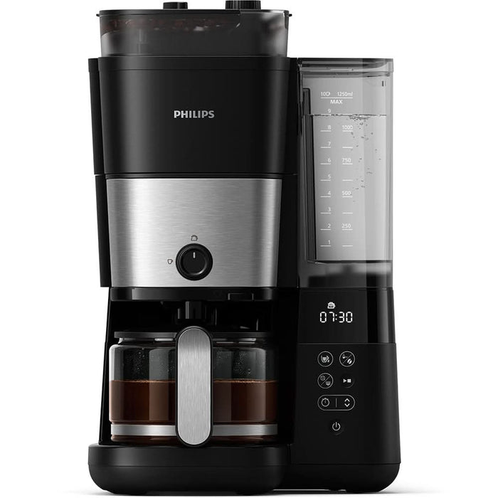 Cafetiera PHILIPS All-in-1 Brew HD7900/90, 1.25l, 1000W, 10 cesti, argintiu-negru WALTI