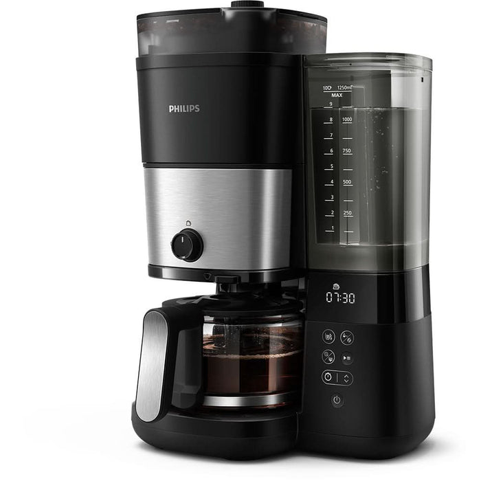 Cafetiera PHILIPS All-in-1 Brew HD7900/90, 1.25l, 1000W, 10 cesti, argintiu-negru WALTI