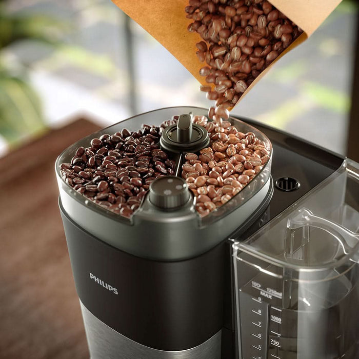 Cafetiera PHILIPS All-in-1 Brew HD7900/90, 1.25l, 1000W, 10 cesti, argintiu-negru WALTI