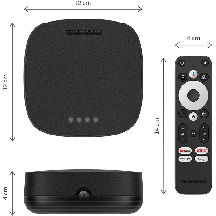 Mediaplayer THOMSON Streaming Box Plus 270, 4K, Wi-Fi, Bluetooth, HDMI, HDR10, negru WALTI