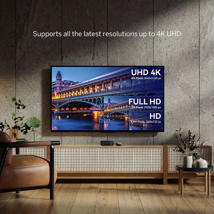 Mediaplayer THOMSON Streaming Box Plus 270, 4K, Wi-Fi, Bluetooth, HDMI, HDR10, negru WALTI