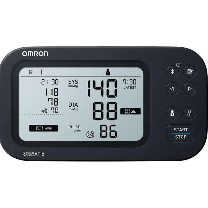 Tensiometru digital de brat OMRON M7 Intelli IT AFIB, Bluetooth, 2 utilizatori x 100 memorii, negru lucios WALTI