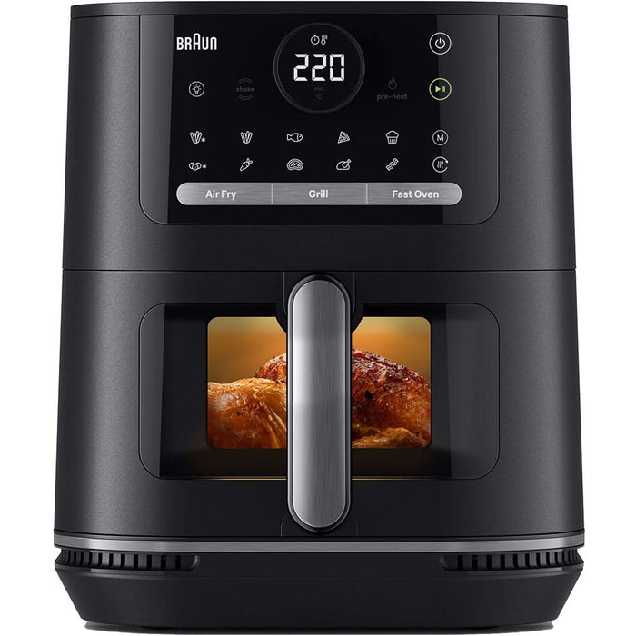 Friteuza cu aer cald BRAUN MultiFry 5 HF5075, 6l, 1.6kg, 2400W, negru-argintiu WALTI