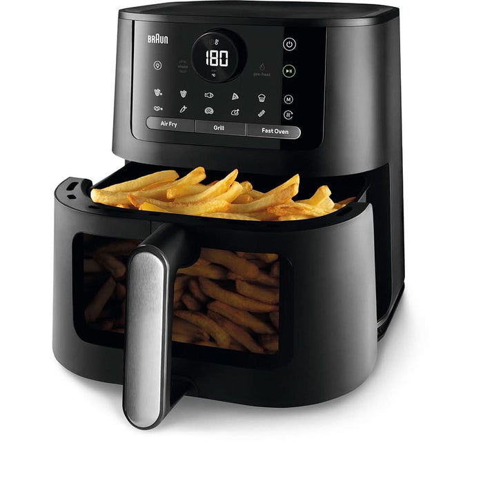 Friteuza cu aer cald BRAUN MultiFry 5 HF5075, 6l, 1.6kg, 2400W, negru-argintiu WALTI