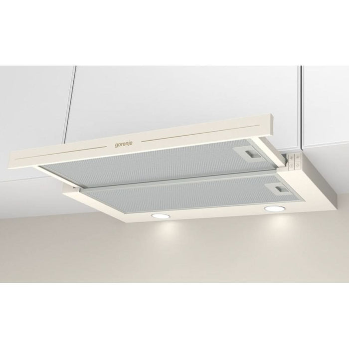 Hota incorporabila telescopica GORENJE BHP62CLI, 1 motor, 435 m3/h, L 60 cm, bej - WALTI WALTI