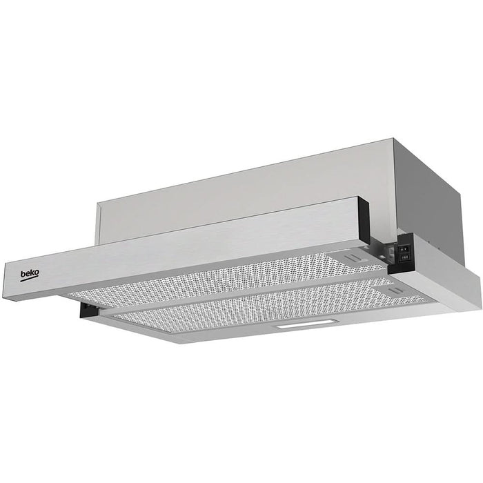 Hota incorporabila telescopica BEKO HNT63322XH, 1 motor, 320 m3/h, L 60 cm, inox WALTI