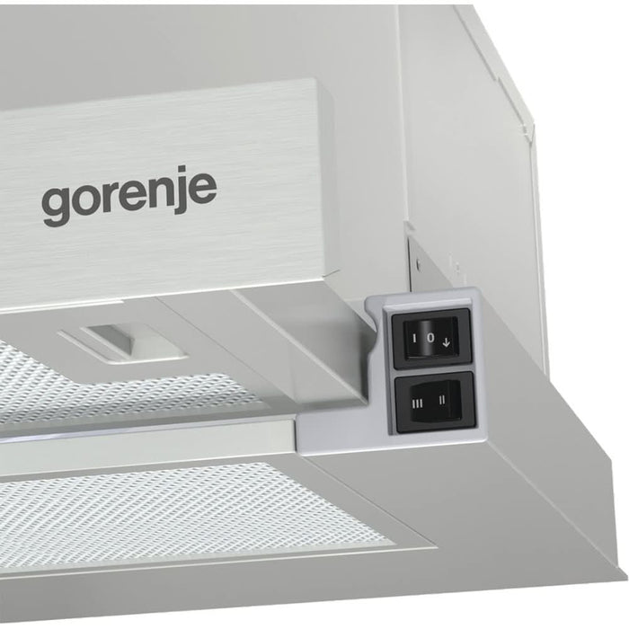 Hota incorporabila telescopica GORENJE TH60E3X, 1 motor, 350 m3/h, L 60 cm, inox WALTI